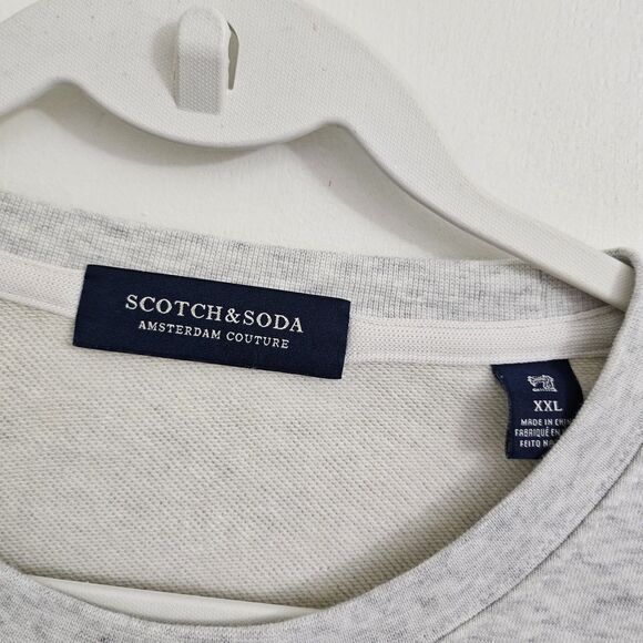 Scotch & Soda Amsterdam Couture Sweatshirt Men XXL Gray Pullover Melange Sweater - Picture 2 of 10